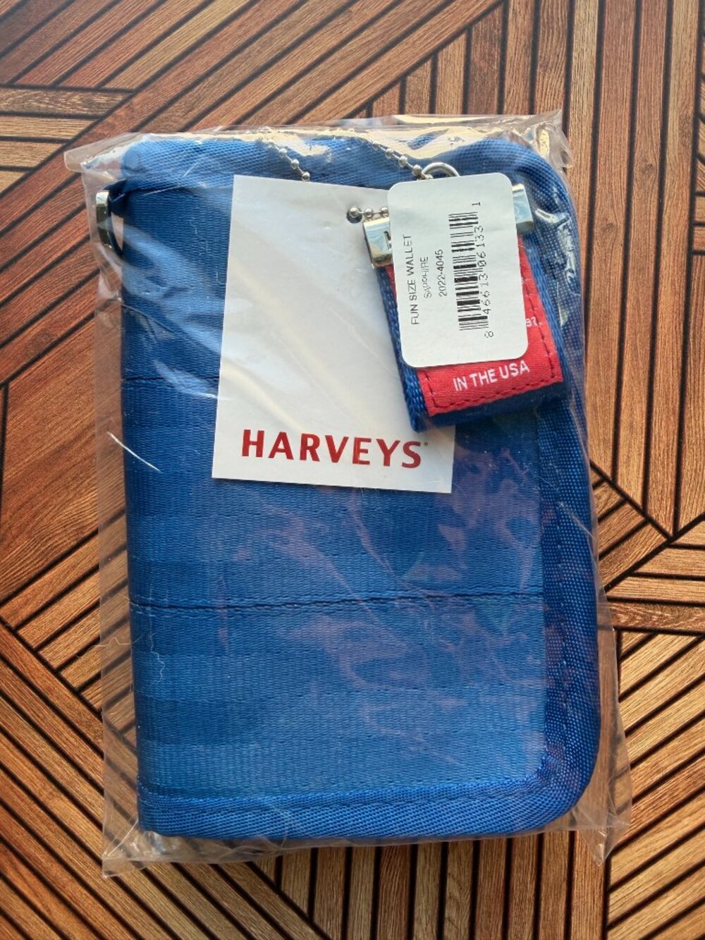 New Harveys Seatbelt Bags Sapphire (Blue) Streamline Fun Size Wallet (FSW)